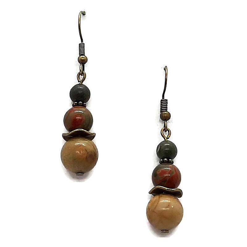 Jáspis ásvány fülbevaló